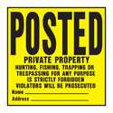 Sign Posted Priv Property 11 in