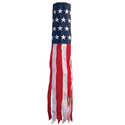 40-Inch U.S. Stars And Stripes Embroidered Hanging Garden Windsock
