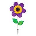 12-Inch Purple Sunflower With Leaves