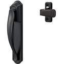 Black Dx Pull Handle Set With Backplate, For Doors 1 To 2-1/8-Inch Thick
