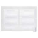 13-1/4-Inch X 7-1/4-Inch, White, Steel, Sidewall Return Air Grille, With 12-Inch X 6-Inch Duct Opening