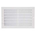 13-1/4-Inch X 5-3/8-Inch, White, Steel, Multi Shutter Register, With 12-Inch X 4-Inch Duct Opening