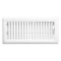 13-1/4-Inch X 3-1/2-Inch, White, Steel, Floor Register, With 12-Inch X 2-1/4-Inch Duct Opening