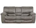 Trent Charcoal Reclining Loveseat With Console