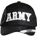 Black United States Army Leather Brim Cap