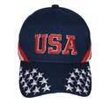 Navy Embroidered Stars And Stripes Cap