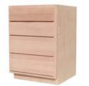 30 x 34-1/2-Inch German Beech Unfinished Plywood 4-Drawer Base Cabinet 