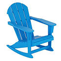 Blue Outdoor Adirondack Rocking Chair
