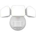 White Wired Pro 3-Head Outdoor Motion Sensing LED Security Light