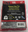 4-Inch Red Ultra Light Duty Cable Ties 100-Pack