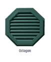 22-Inch White Octagon Gable Vent