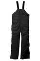 Large-Short Black Insulated Duck Bib Overall