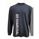 Sportsman Waffle Charcoal Long Sleeve Men's T Shirt, L