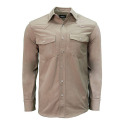 Welder's Khaki Snap Long Sleeve Men's Shirt, 3XLT