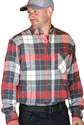 X-Large Indigo Forest Long-Sleeve Flannel Shirt With Black Tee