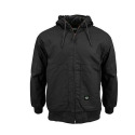 Black Hooded Taffeta Lined Insulated Men's Jacket, MT