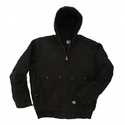 X-Large Black Premium Fleece-Lined Hooded Jacket