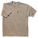 2x-Large Khaki Heavyweight Short-Sleeve Pocket T-Shirt