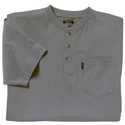 Medium Heather Gray Henley Button Short-Sleeve T-Shirt