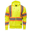 Hi-Vis Yellow ANSI Class 3 Hooded Sweatshirt, 3XL