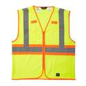 Medium High-Visibility Yellow ANSI II Class 2 Solid Safety Vest