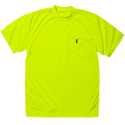 Large High-Visibility Yellow Waffle Knit Short-Sleeve T-Shirt