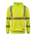 ANSI Class 3 Hi-Vis Yellow Segmented Tape Kangaroo Pocket Men's Hoodie, XLT