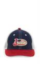 Navy Meshback Justin Cap With Red Brim