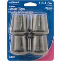 Black Rubber Chair Tip 1-1/8-Inch