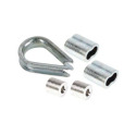 3/16-Inch Aluminum Wire Rope Sleeve/Stop/Thimble 5-Pack