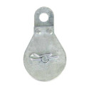 1-1/2-Inch Sheave Diameter X 3/16-Inch Maximum Wire Rope Size Zinc-Plated Fixed Eye Cable Block