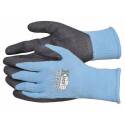 Women's Medium,  Gray and Blue, Warm Grip Thermal Knit Shell and Sandy Foam Nitrile Palm Glove, Pair