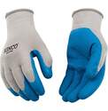 Medium Gray Poly-Cotton Knit Shell And Latex Palm Glove