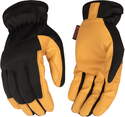 Large Black/Gold Breathable Light-Duty Black Synthetic Glove
