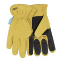 Medium Hydroflector Double-Palm Water-Resistant Grain Buffalo Driver Glove
