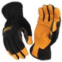 Kincopro, Foreman, Medium, Black And Gold, Polyester-Spandex Back Glove, Pair