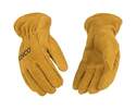 Kids' Size, Tan, Lined, Premium Suede Cowhide Driver Gloves  