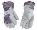 Kids Medium Gray Suede Cowhide Palm Gloves 