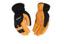 Large Kincopro Rust/Black Grain Buffalo And Polyester-Spandex Work Gloves