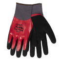 Medium Red Hydroflector Waterproof Polyester Knit Shell With Double-Coated Nitrile Palm Gloves