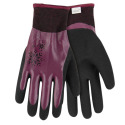 Womens Medium Burgundy Hydoflector Waterproof Lined Nitrile Palm Work Gloves
