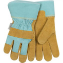 Kids Medium Suede Pigskin Palm With Safety Cuff Glove