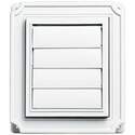 White 12-Sq. In. Net-Free Ventilating Area Exhaust Vent