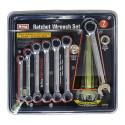 7-Piece Metric Ratcheting Gear Combination Wrench Set