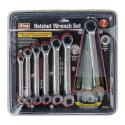 7-Piece Sae Ratcheting Gear Combination Wrench Set