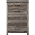 Gambrel Driftwood 5-Drawer Chest