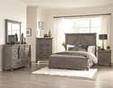 King Barn Door Gray Complete Bed Set