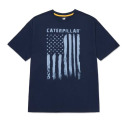 Detroit Blue Abstract Flag Graphic Tee, M