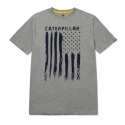 Dark Heather Gray Abstract Flag Graphic Tee, M
