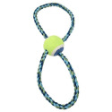 Figure 8 Rope With Tennis Ball Dog Toy, Assorted Colors